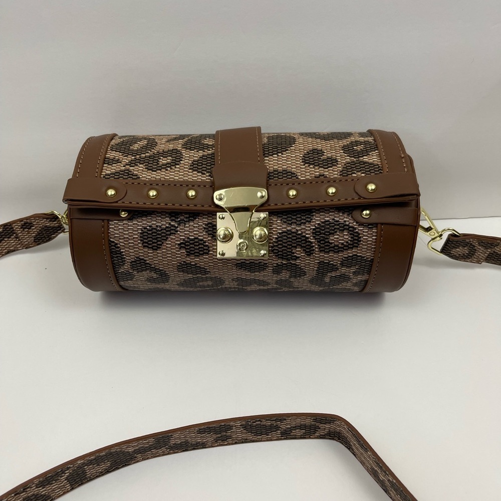 Leopard Print Messenger Bag